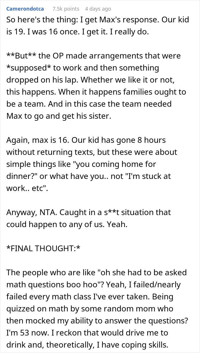 Teen Gets Mad At His Dad For Interrupting His Date To Ask Him To Pick Up His Little Sister, Says He "Failed As A Parent"