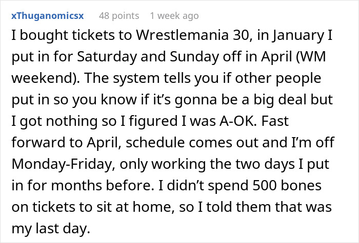 Grocery Store Manager Attempts To Introduce A 'No Time Off On Weekends' Policy, Worker Isn't Happy With It At All And Quits