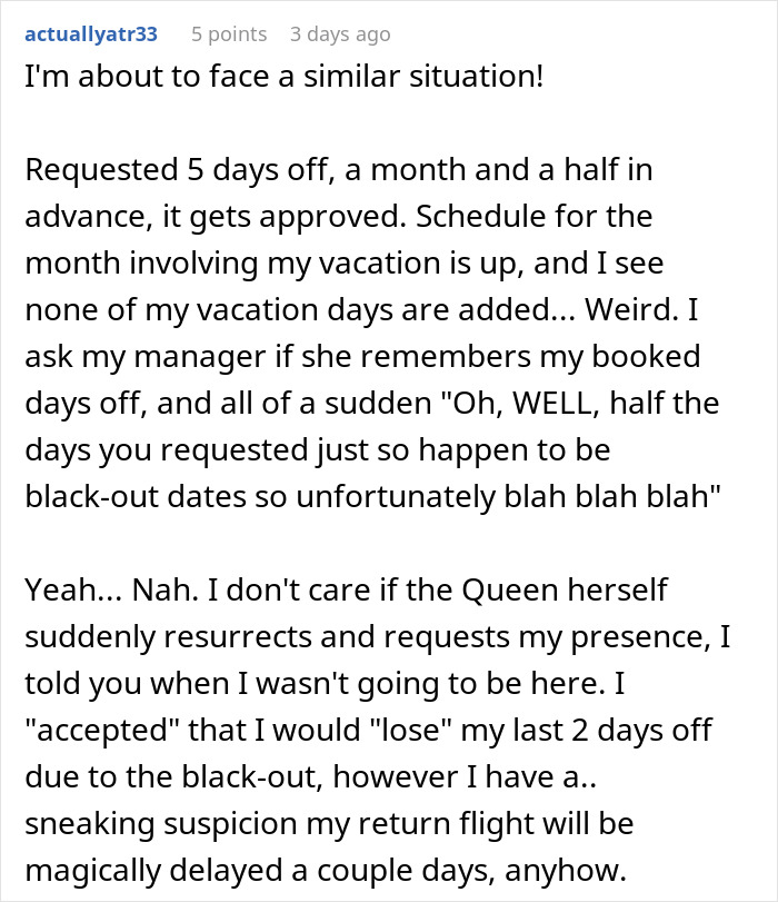 Boss Tries To Cancel Employee’s Day Off, So She Calls In Sick For Three, And The Whole Place Falls Apart Boss Tries To Cancel Employee’s Day Off, So She Calls In Sick For Three, And The Whole Place Falls Apart