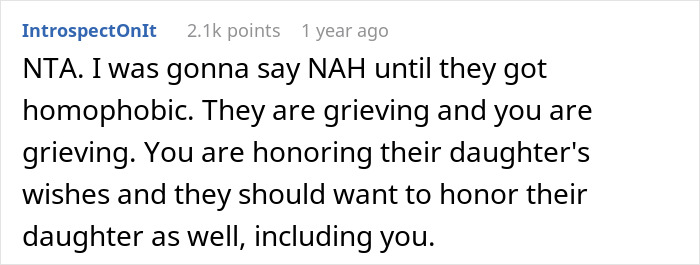 "[Am I The Jerk] For Ignoring What My Fianc&eacute;e's Parents Wanted And Wore My Wedding Dress To Her Funeral?"