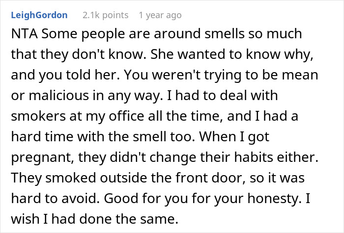 Person Avoids Coworker Who Stinks Of Cigarettes Until She Asks Why She Is Treated Differently, But Is &ldquo;Crushed&rdquo; By The Answer