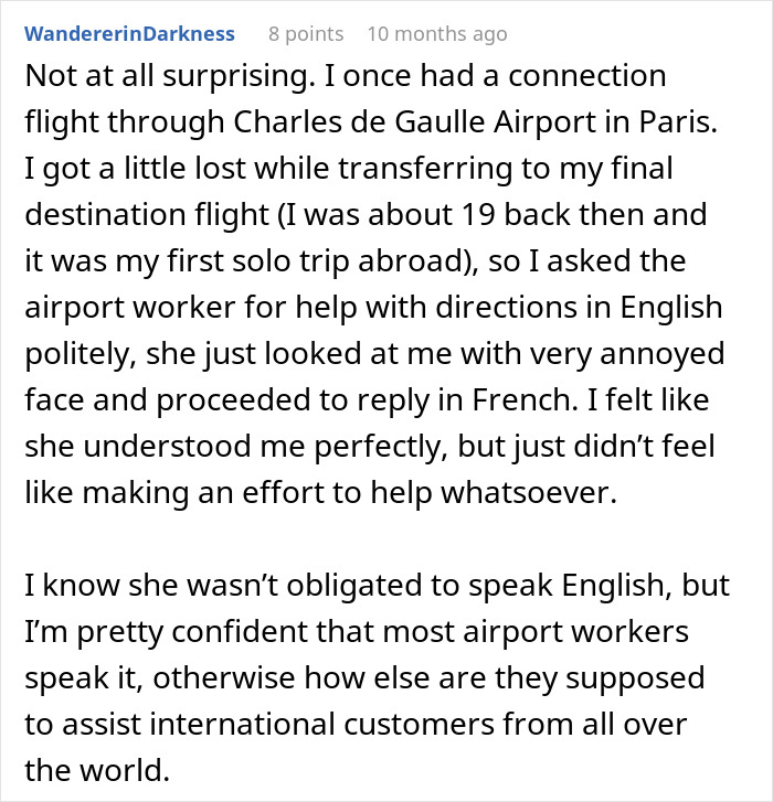 &ldquo;She Told Her In Perfect English That She Didn&rsquo;t Speak English&rdquo;: French Worker Refuses To Serve An American, Regrets It When She Comes Back With Her French Husband