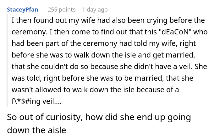 “In Fact, I Took Three Trips To That Church”: Guy Comes Back After Honeymoon, Gets Deacon Fired For Making His Wife And Sister Cry On His Wedding Day “In Fact, I Took Three Trips To That Church”: Guy Comes Back After Honeymoon, Gets Deacon Fired For Making His Wife And Sister Cry On His Wedding Day