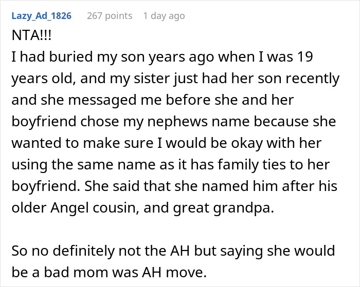 Man Calls His Sister "An Evil Human Being" After Finding Out Her Baby Is Named The Same As His Stillborn Daughter, Asks If He’s The Jerk Man Calls His Sister "An Evil Human Being" After Finding Out Her Baby Is Named The Same As His Stillborn Daughter, Asks If He’s The Jerk