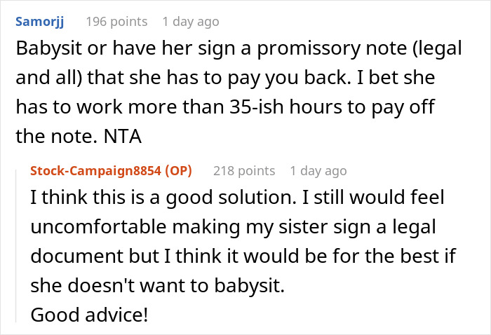 &ldquo;AITA For Not Paying For My Sister's Vacation Because She Won't Agree To Babysit?&rdquo;