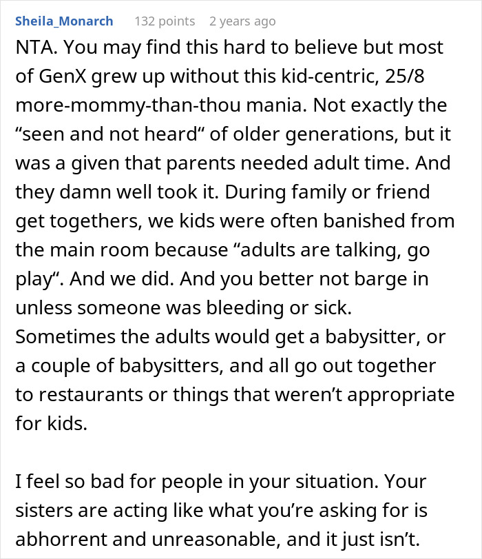 Family Tells Woman That &ldquo;It&rsquo;s Time To &lsquo;Grow Up&rsquo; And Accept That It&rsquo;ll Never Just Be The Sisters Again&rdquo; After She Refuses To Come Over For Easter