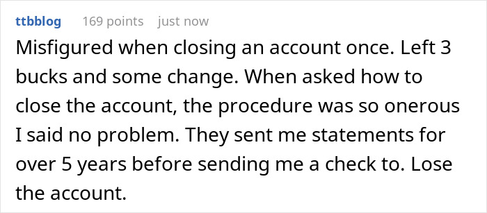 Customer Comes Up With A Simple Yet Genius Revenge Plan After Bank Doesn't Let Them Close Their Account For Free