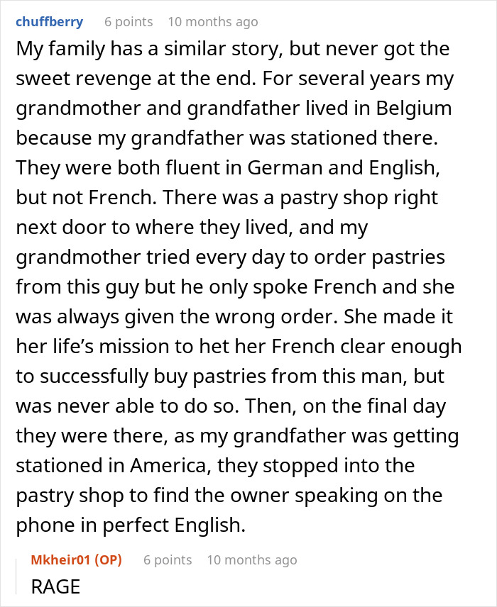 &ldquo;She Told Her In Perfect English That She Didn&rsquo;t Speak English&rdquo;: French Worker Refuses To Serve An American, Regrets It When She Comes Back With Her French Husband