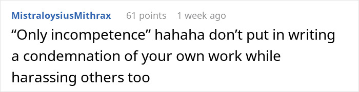 Coworker&rsquo;s Comments About This Person&rsquo;s Work Backfire After They Report Him To HR And Get Him Fired