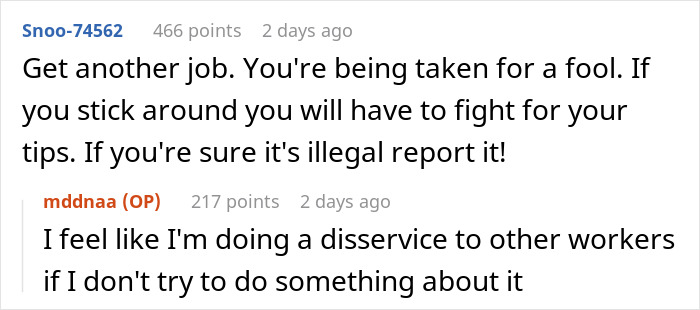 Lazy Manager Thinks She Can Get Away With Illegally Participating In Tip Pool, But One Employee Takes Matters Into Their Own Hands And Goes To HR
