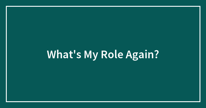 What’s My Role Again?
