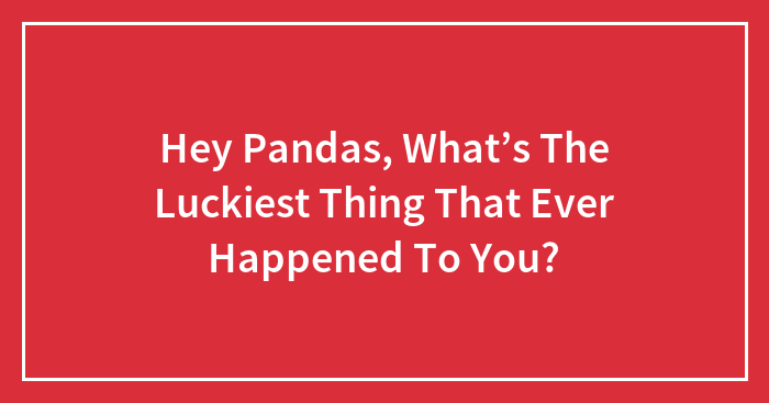 Hey Pandas, What’s The Luckiest Thing That Ever Happened To You? (Closed)