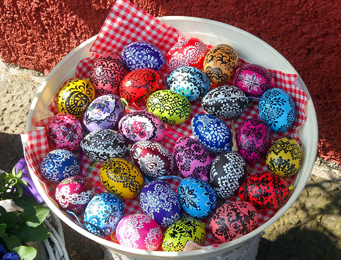 Easter Eggs Hand-Painted By My Mom. Happy Easter From Germany