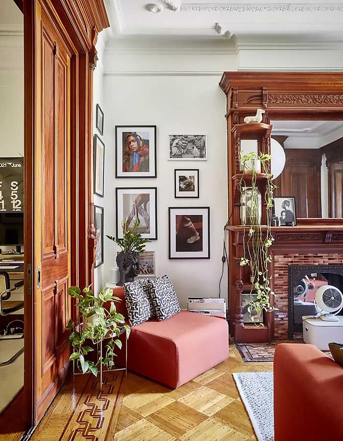 Photographs on the wall