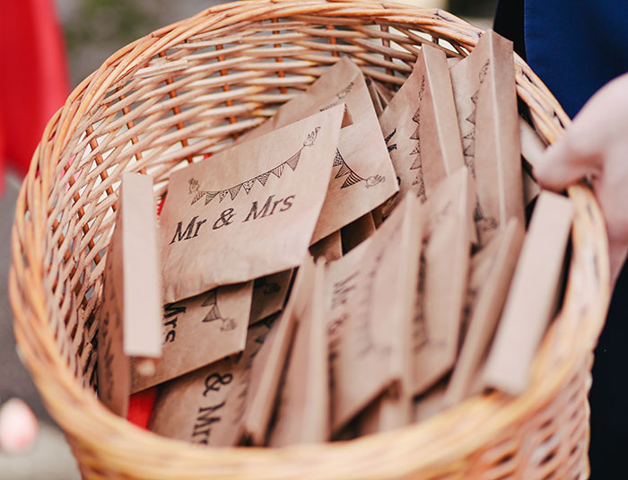 Brown letters for Mr & Mrs