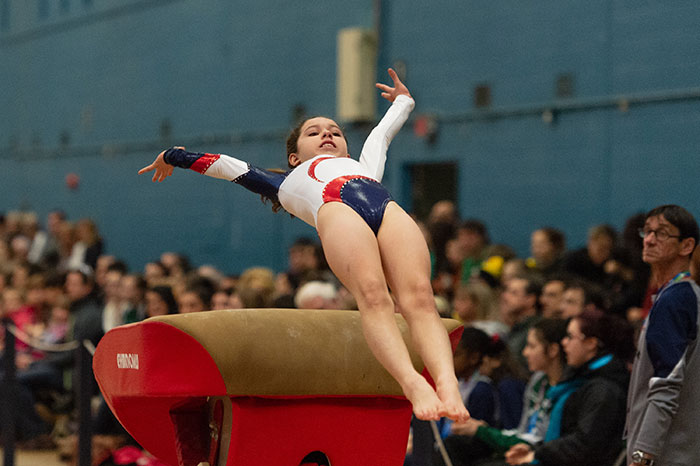 Girl performing gymnastic