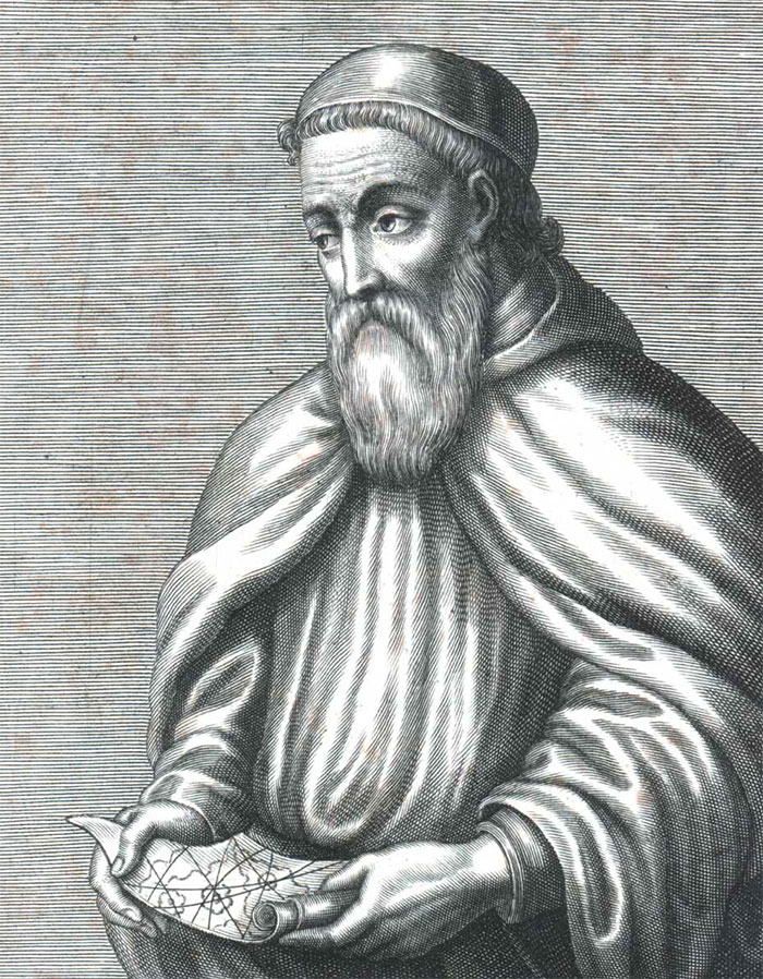 black and white Amerigo Vespucci portrait