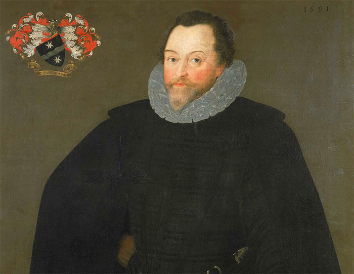 colorful Francis Drake portrait