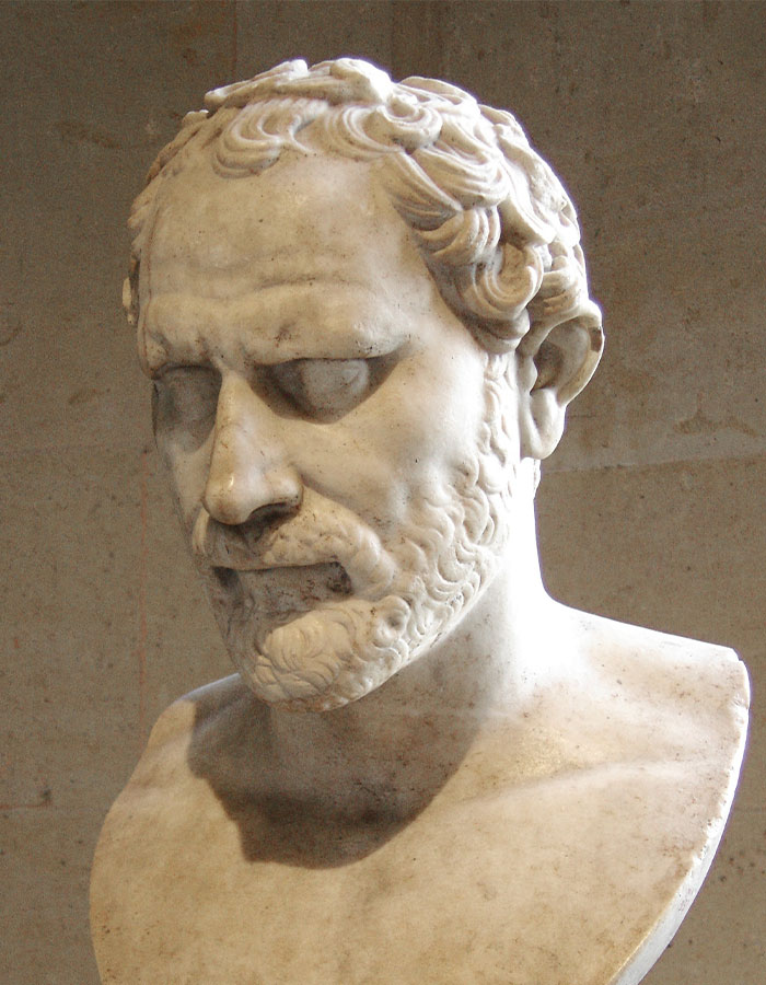 Sculpture of Demosthenes head