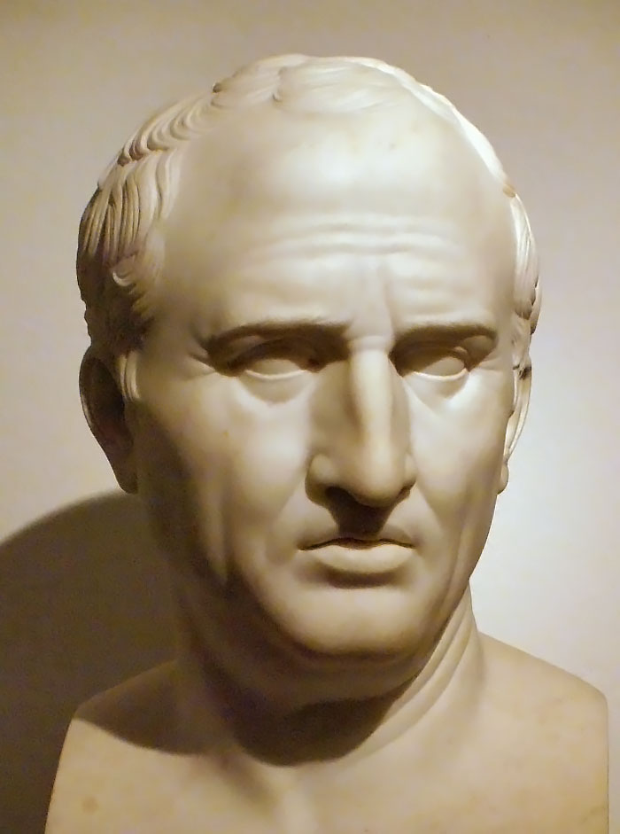Sculpture of Marcus Tullius Cicero head