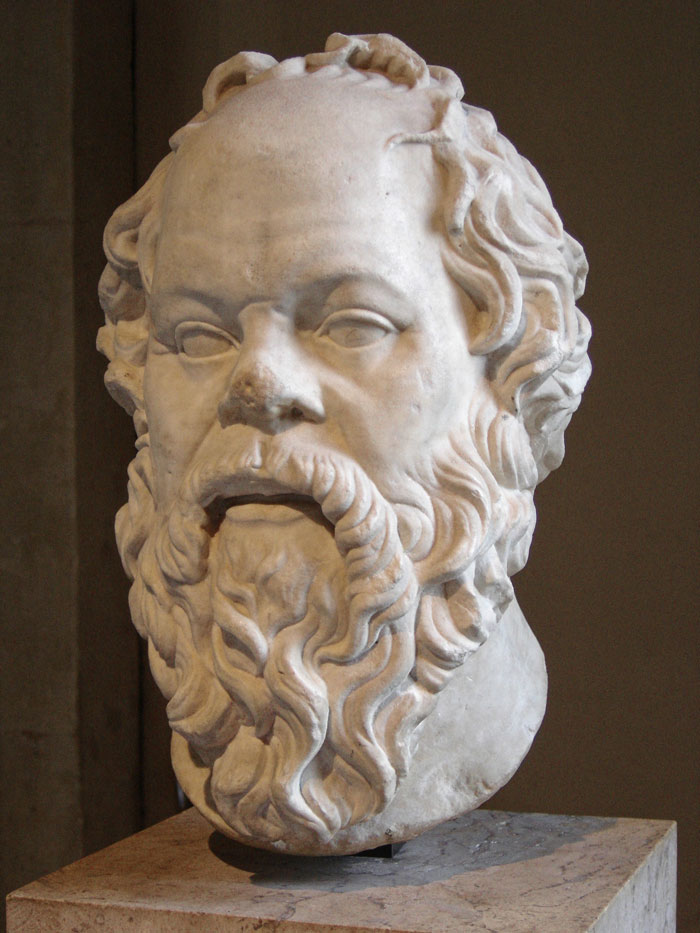 Sculpture of Socrates head