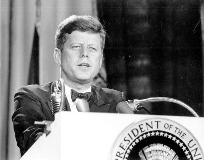 Picture of John F. Kennedy speaking