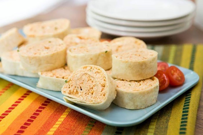 Move Over Buffalo Chicken Wings - Meet Buffalo Chicken Pinwheels. No Mess Game Day - Great For Tailgating