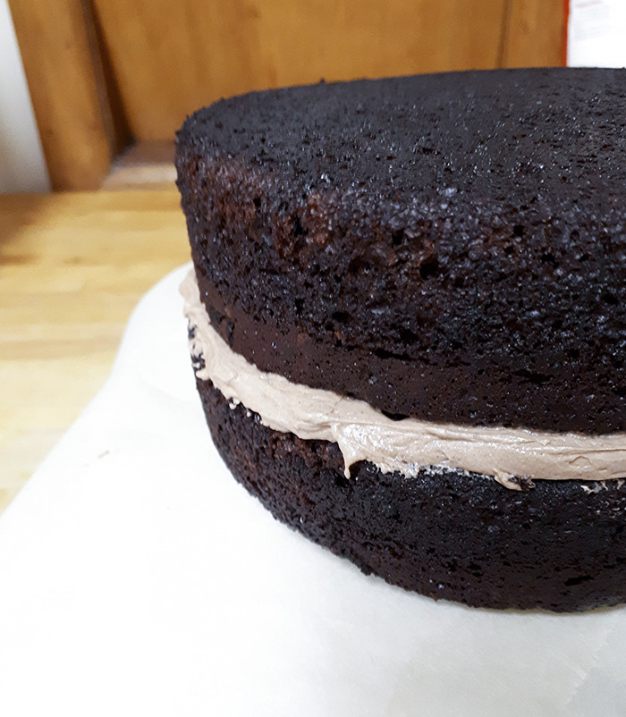 Grease Your Chocolate Cake Pans And Dust Them With Cocoa Powder Instead Of Flour. Prevents Sticking, Adds A Chocolate Layer, And Prevents Any White Floury Patches