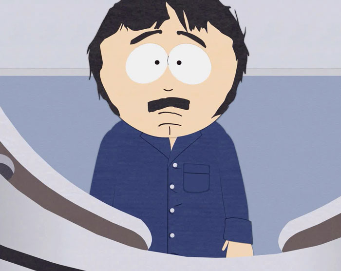 Randy Marsh wearing blue shirt 