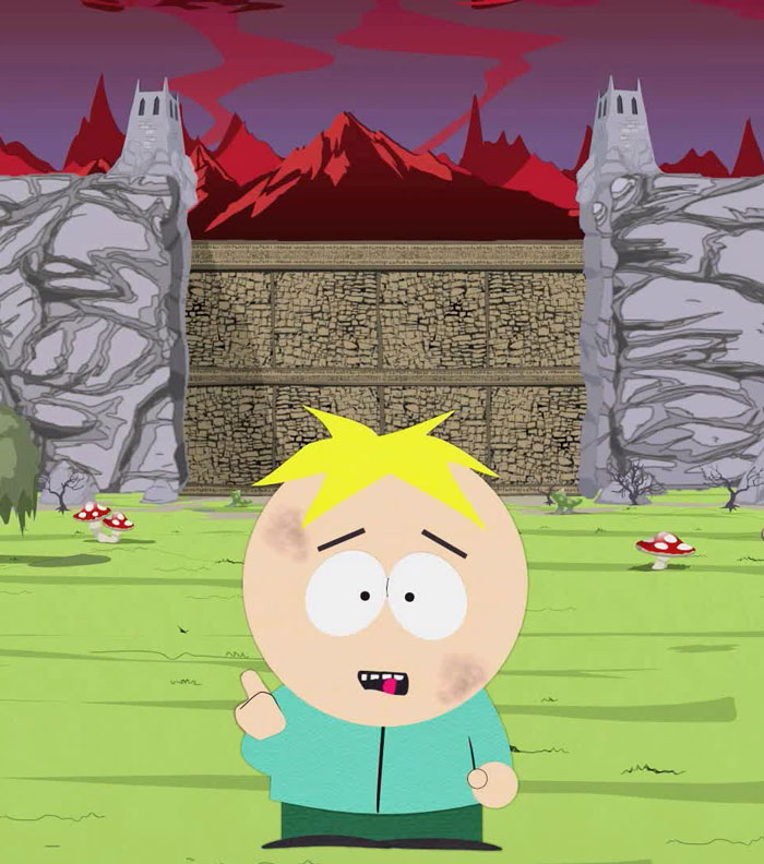 Butters Stotch wearing blue shirt 