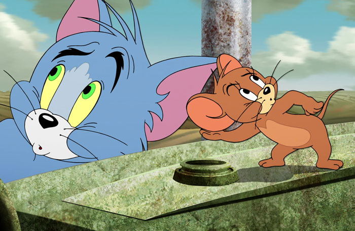 Tom And Jerry listening to something 