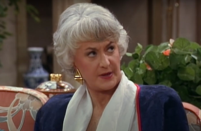Dorothy Zbornak wearing golden earrings 