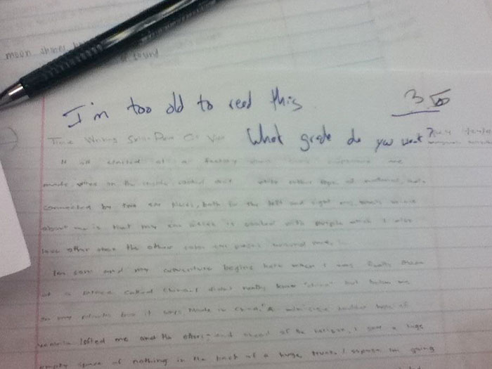 Back In High School, My Friend Got This Back From Her AP Teacher