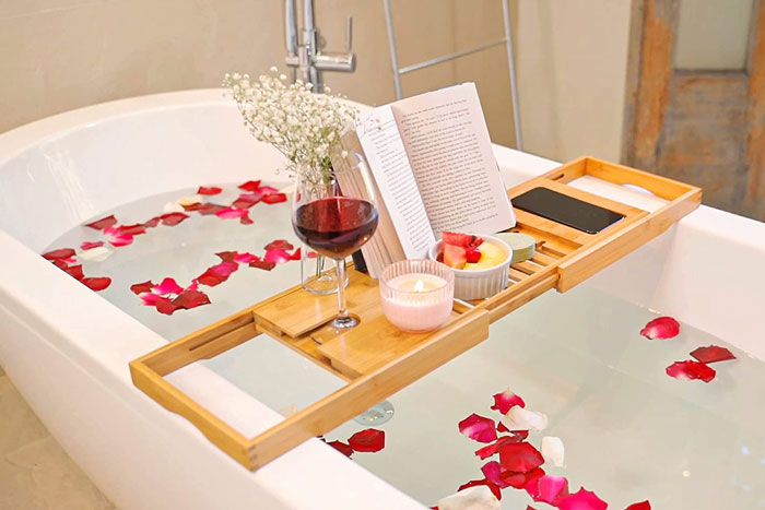 Bambüsi Bamboo Bathtub Tray Caddy