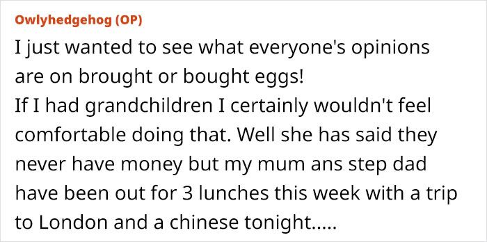 Woman Is Upset Her Mom Only Bought An Easter Egg For One Of Her Grandchildren, The Internet's Opinion Is Divided Woman Is Upset Her Mom Only Bought An Easter Egg For One Of Her Grandchildren, The Internet's Opinion Is Divided