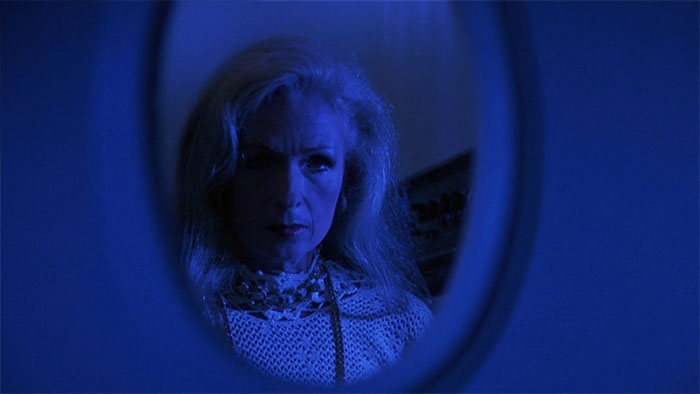 Lenora looking in the mirror 