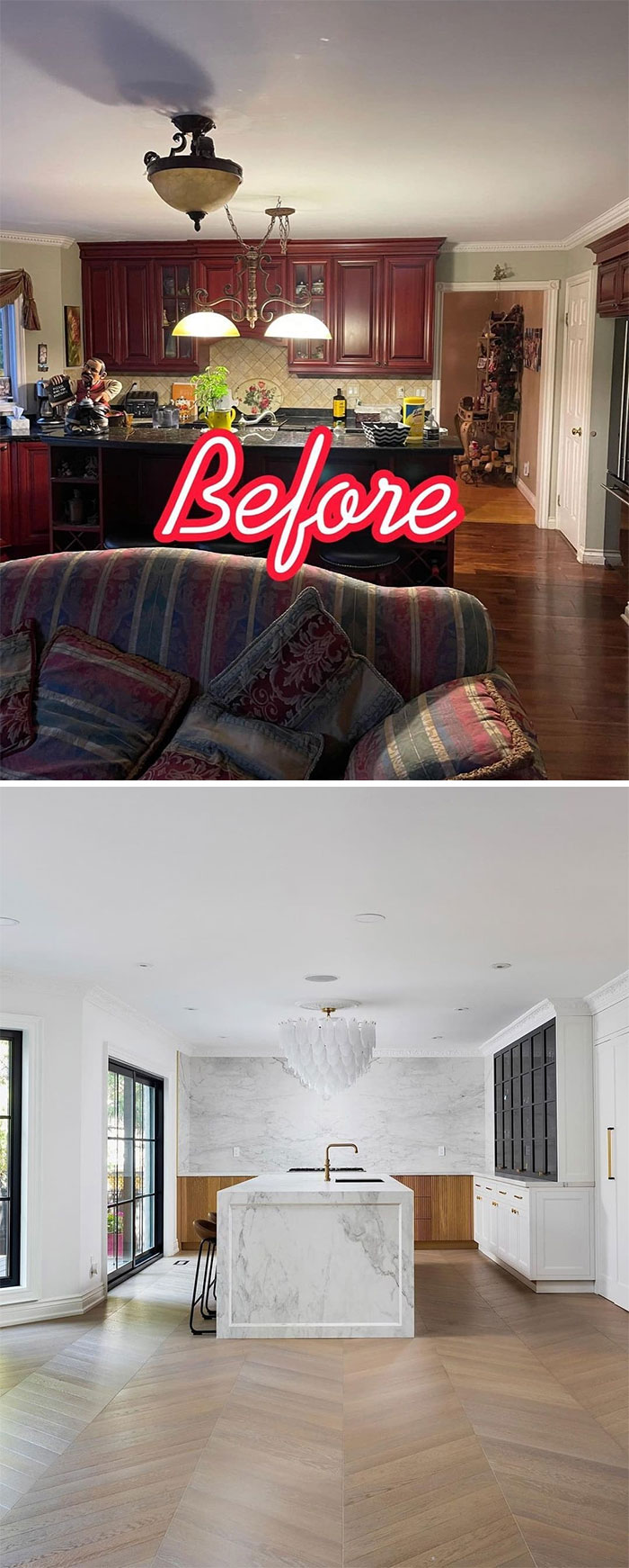 Check Out This #beforeandafter By @2bdesignbuild Millwork By @2btimelesskitchens 📸 @birdhousemedia