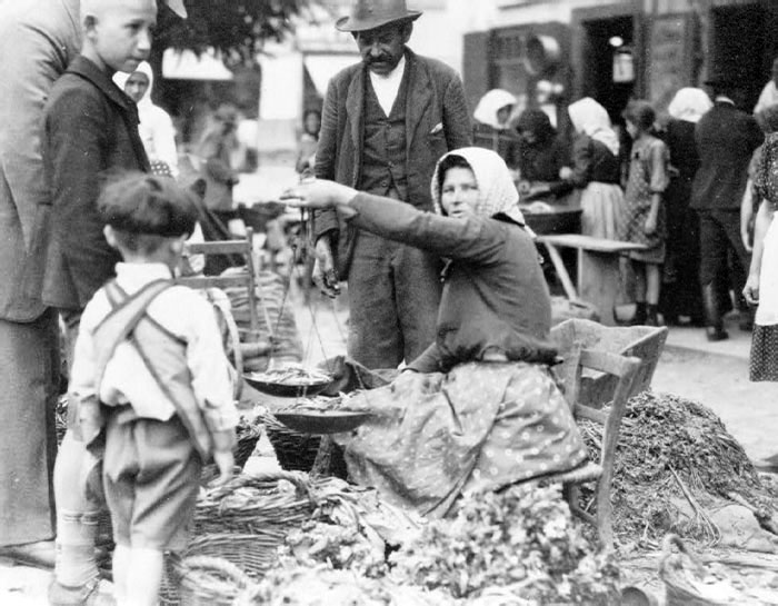 Women Selling Vegetables In The Market. Hungary