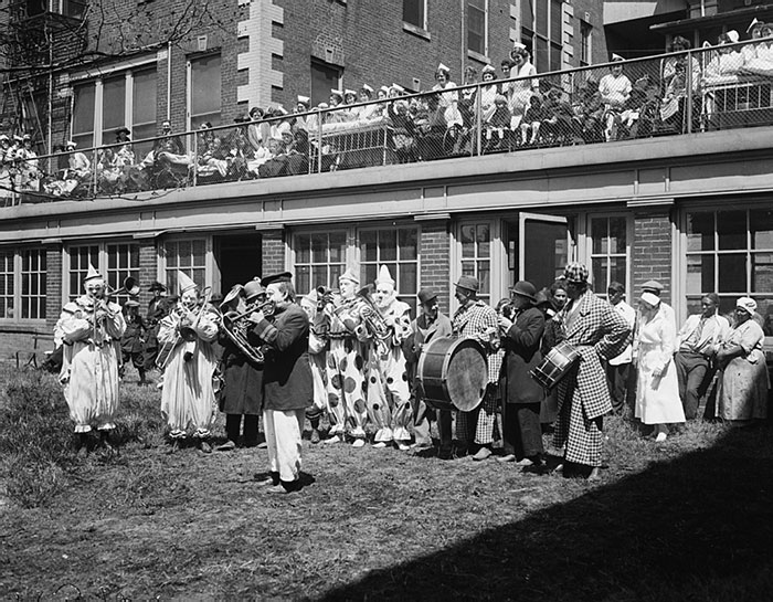 Clowns Perform At Children's Hospital