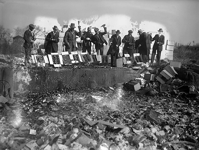 Destroying Liquor In 1923