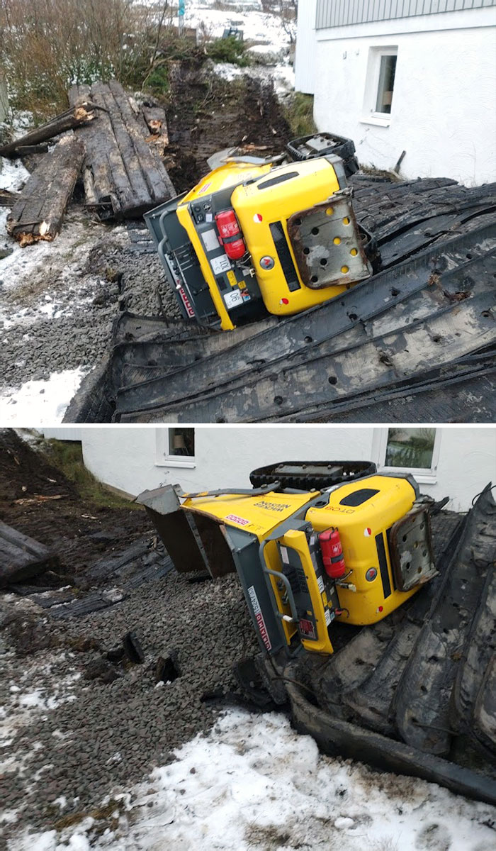 Spent 5 Hours Picking Up And Delivering The Dumper To A Coworker, This Is The First Thing He Did