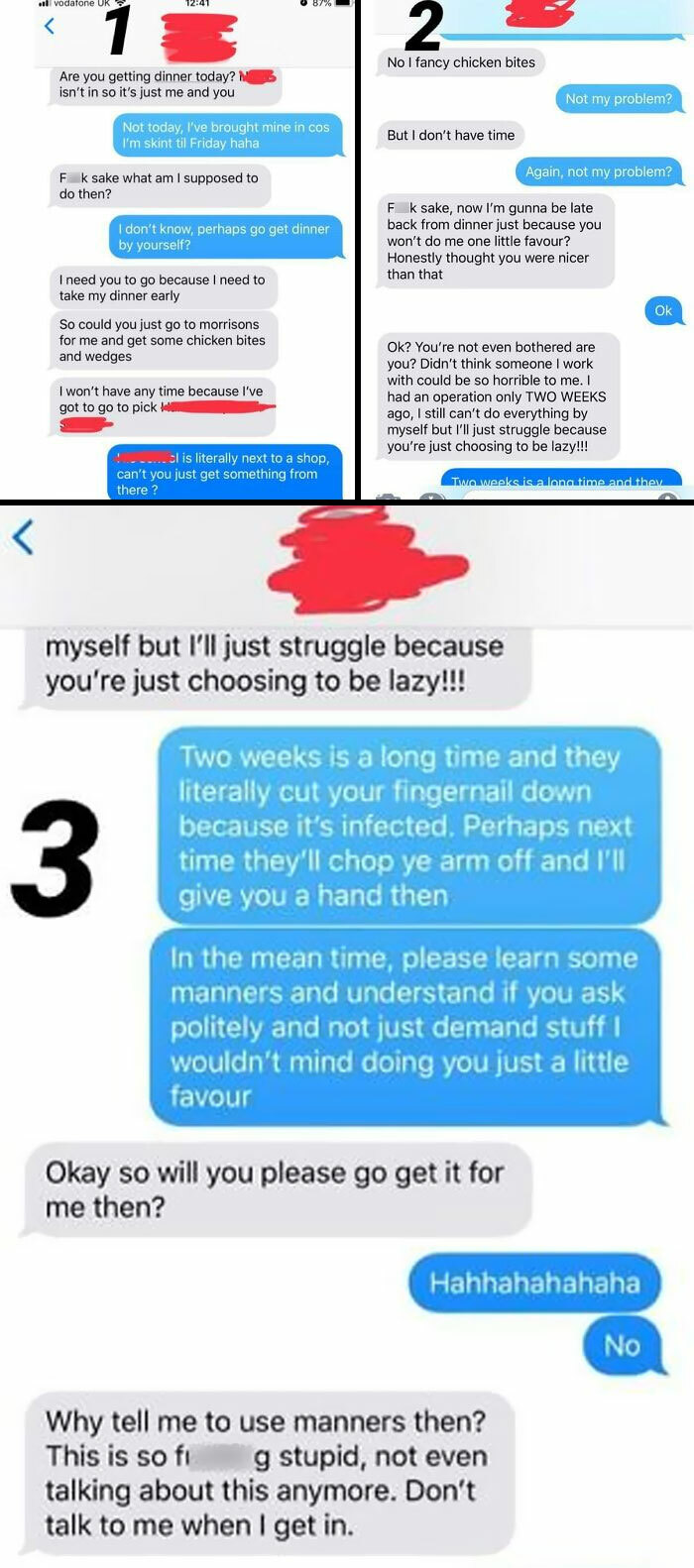 Coworker Wants Me To Go Out And Get Her Dinner All Because She Had An Operation Only Two Weeks Ago