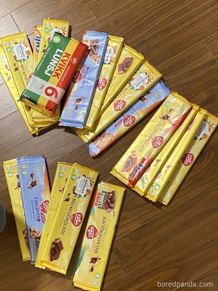 My Girlfriend's Family Is Norwegian And Her Mom Recently Went There For A Wedding. Your Chocolate Is No Joke, Folks