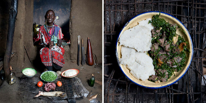Normita, 65, Kenya: Mboga And Orgali (White Corn Polenta With Vegetables And Goat)