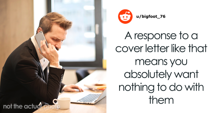 “The Call Should Have Ended There”: Guy Tries To Impress Company With His Cover Letter, A Lawyer Calls Him Instead