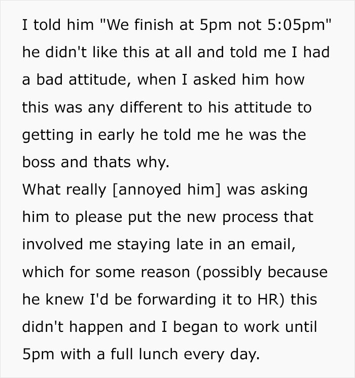 Boss Stops Being Flexible With Employee, They Do The Same And Just Drop All Their Work The Minute It Ends No Matter What 