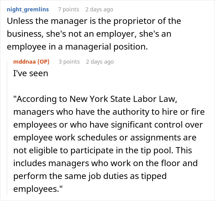 Lazy Manager Thinks She Can Get Away With Illegally Participating In Tip Pool, But One Employee Takes Matters Into Their Own Hands And Goes To HR