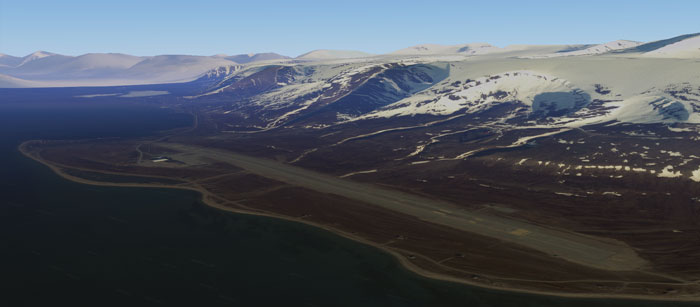 Picture of Svalbard airport near the sea in Norway
