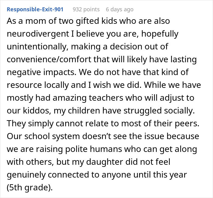 Mom Refuses To Drive Her Gifted Daughter To College-Level School, Ignores Every Option To Make It Possible