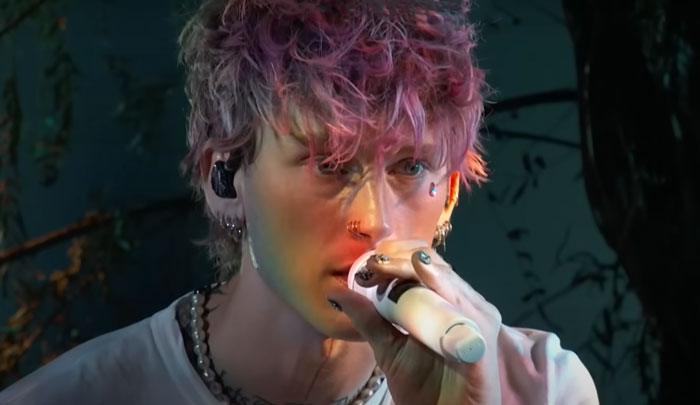 Screen photo from Machine Gun Kelly (MGK) official music video